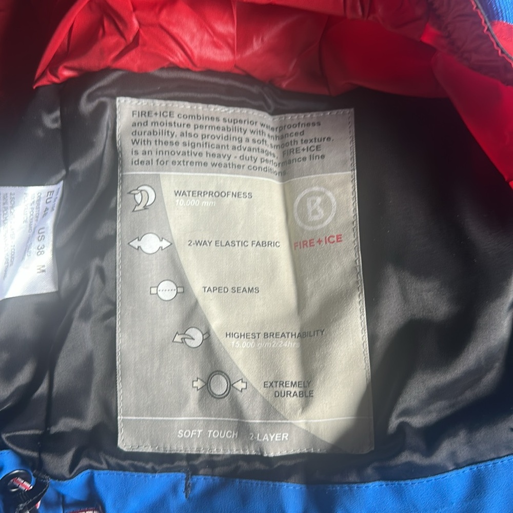 Bogner Blue Performance Ski Jacket with High Collar and Full-Length Zipper - Picture 3 of 7